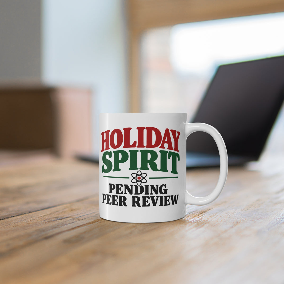 Holiday Spirit Pending Peer Review funny science holiday coffee mug product photo