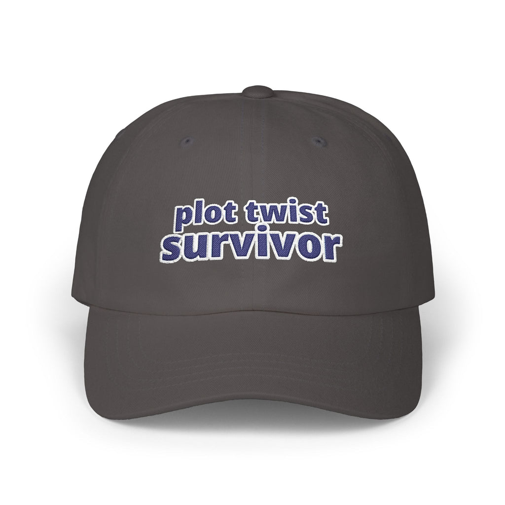 Plot Twist Survivor Embroidered Hat — Funny Resilience Baseball Cap
