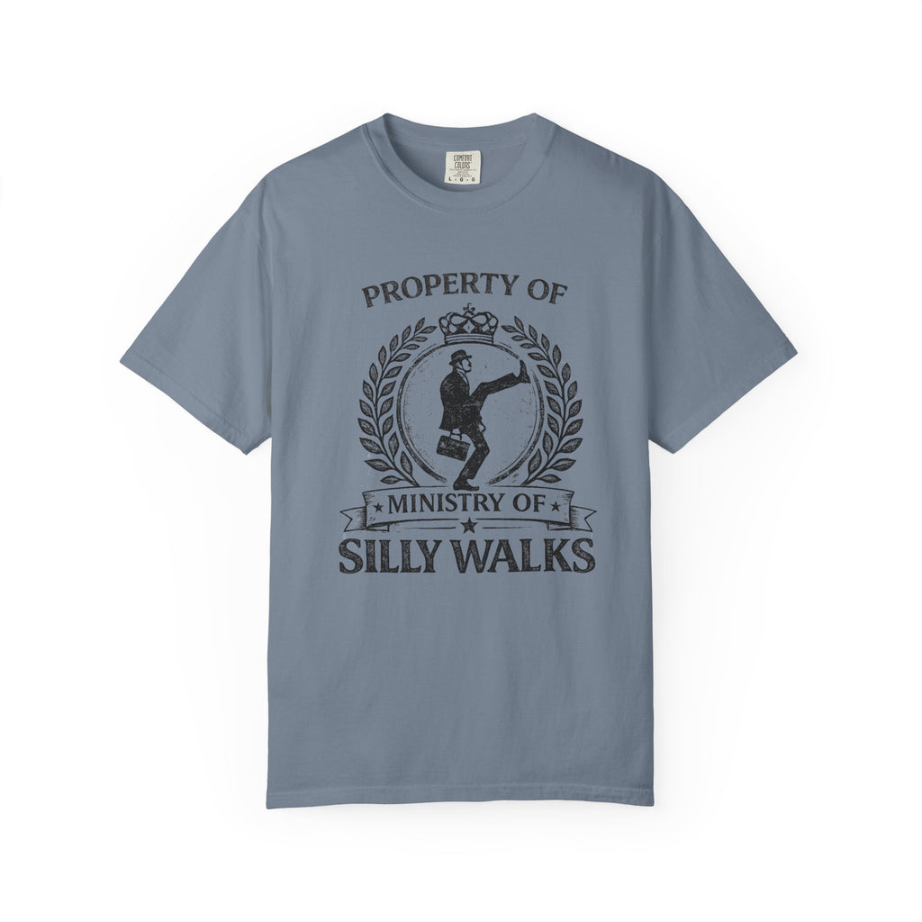 Ministry of Silly Walks T-Shirt Funny python Parody Comfort Colors Tee - Mutantur Labs LLC