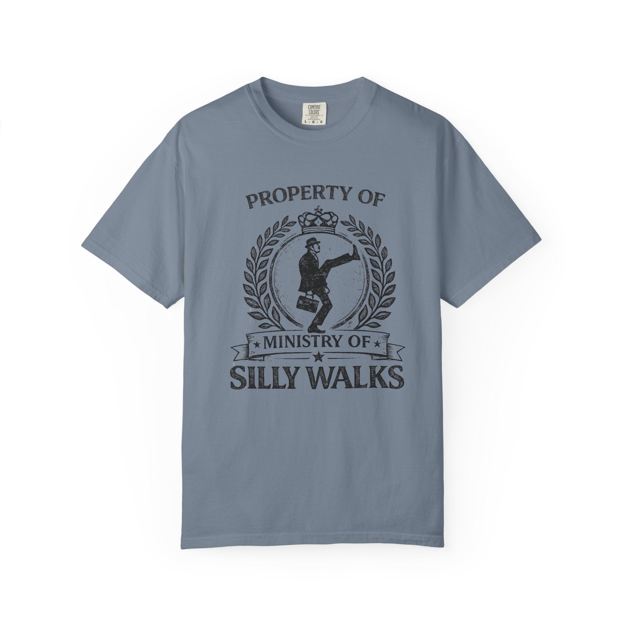 Ministry of Silly Walks T-Shirt Funny python Parody Comfort Colors Tee - Mutantur Labs LLC