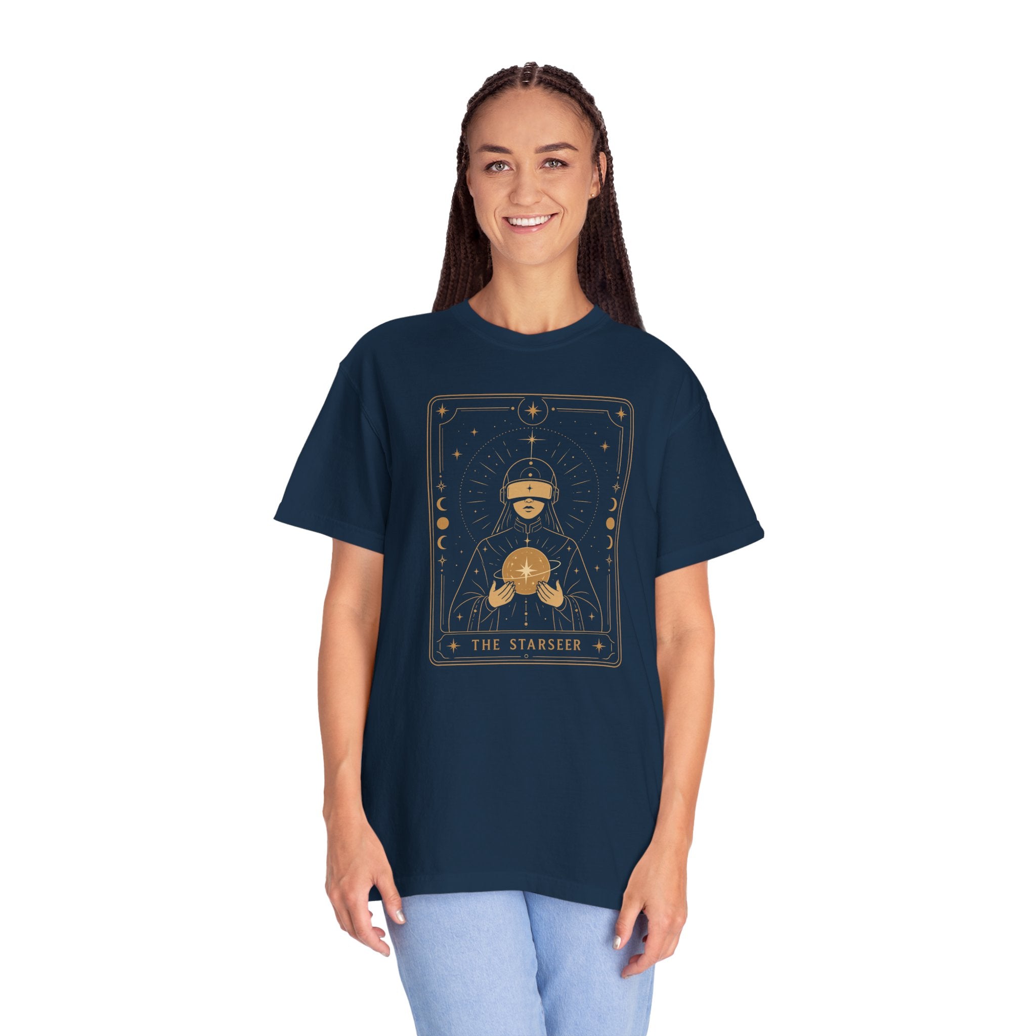 Star Seer Tarot Sci-Fi Graphic Tee – Futuristic T-Shirt Gift for Space Nerds - Mutantur Labs LLC