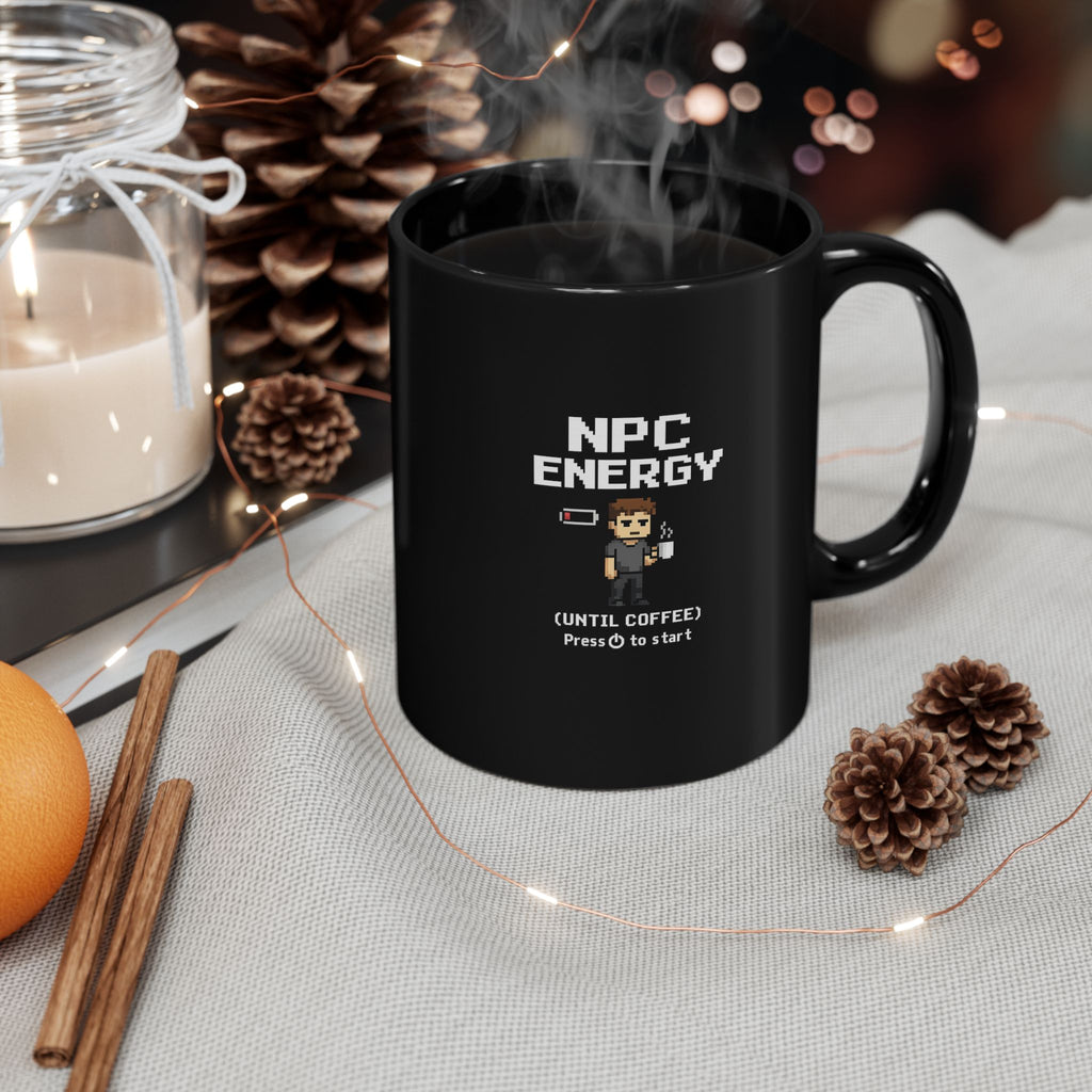 NPC Energy Coffee Mug — "Until Coffee" Retro Gamer Pixel Art Ceramic Mug (11oz ) - Mutantur Labs LLC