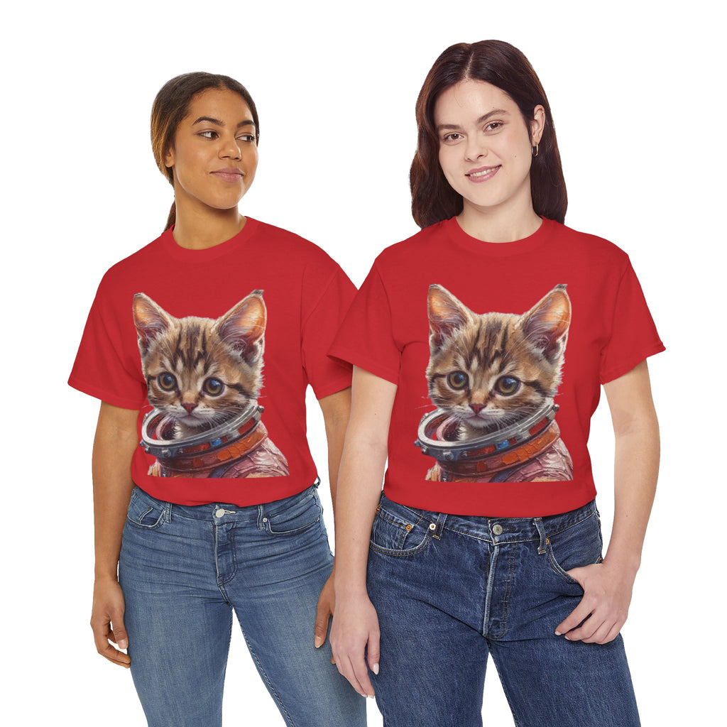 Astronaut Kitty Unisex Heavy Cotton Tee