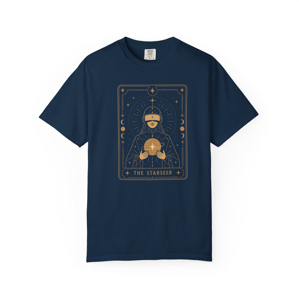 Star Seer Tarot Sci-Fi Graphic Tee – Futuristic T-Shirt Gift for Space Nerds - Mutantur Labs LLC
