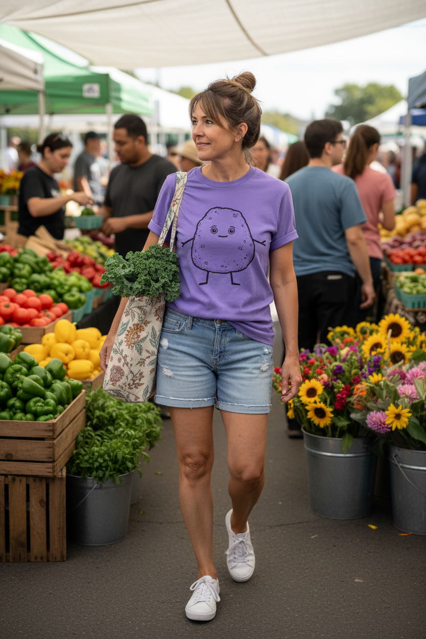 Cute Potato Cartoon T-Shirt — Veggie Graphic Tee - Mutantur Labs LLC