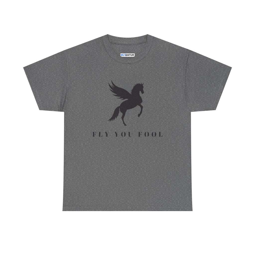 Pegasus silhouette Graphic T-Shirt: Fly You Fool Mythical Horse Tee - Mutantur Labs LLC