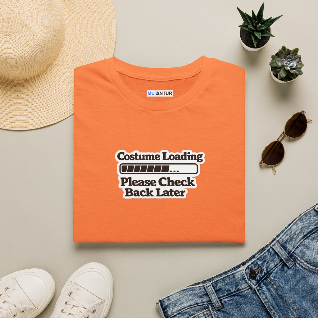 Costume Loading T-Shirt — "Please Check Back Later" Graphic Tee