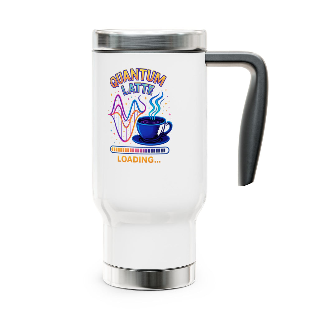 Quantum Latte Loading Travel Mug — 14oz Stainless Steel Coffee Tumbler - Mutantur Labs LLC