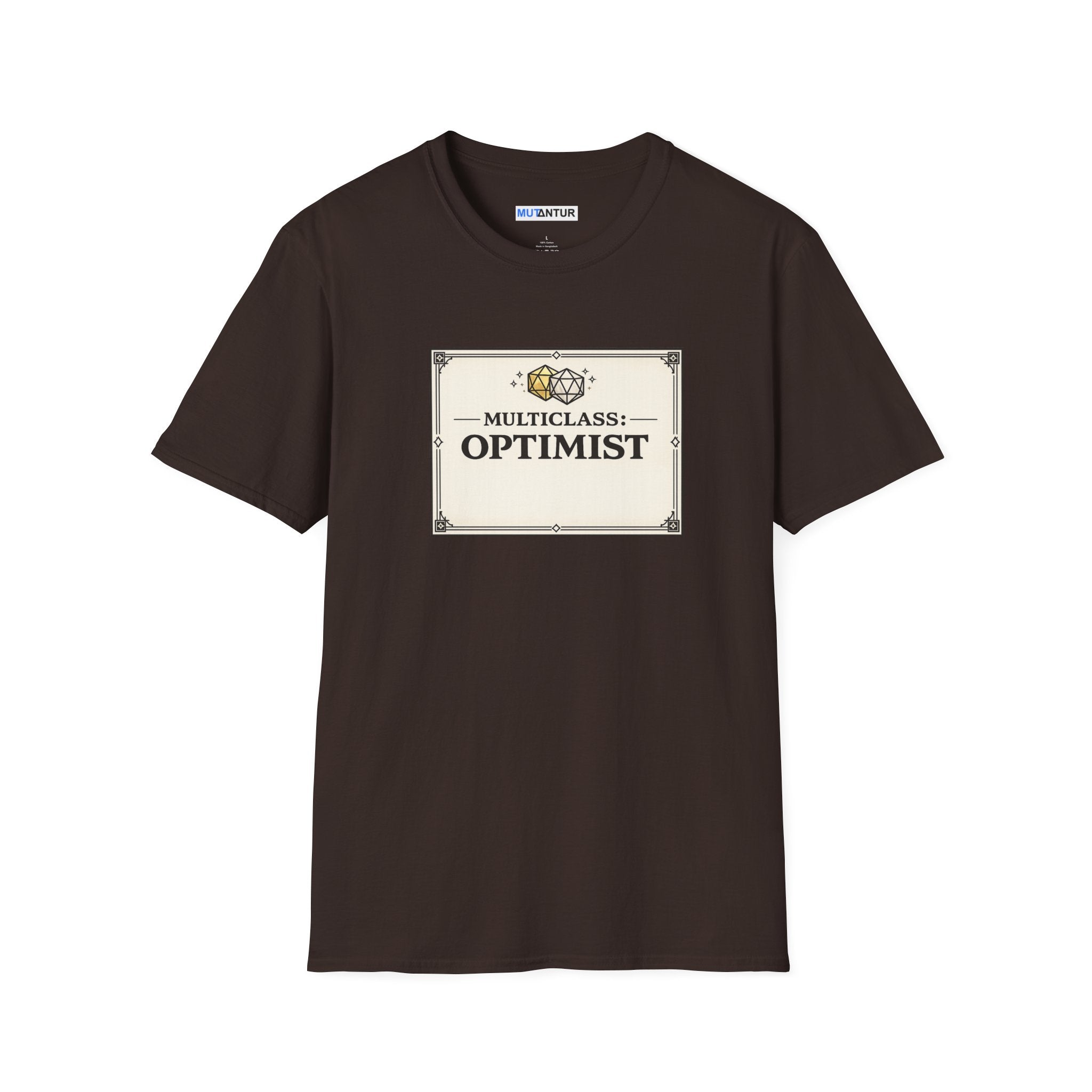 Multiclass: Optimist T-Shirt | Fantasy RPG Character Card Graphic Tee