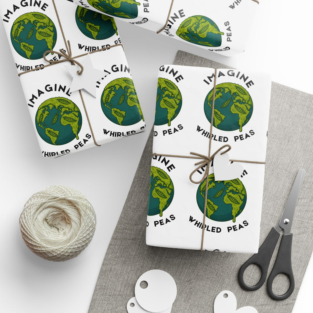Imagine Whirled Peas Wrapping Paper | Earth Illustration - Mutantur Labs LLC