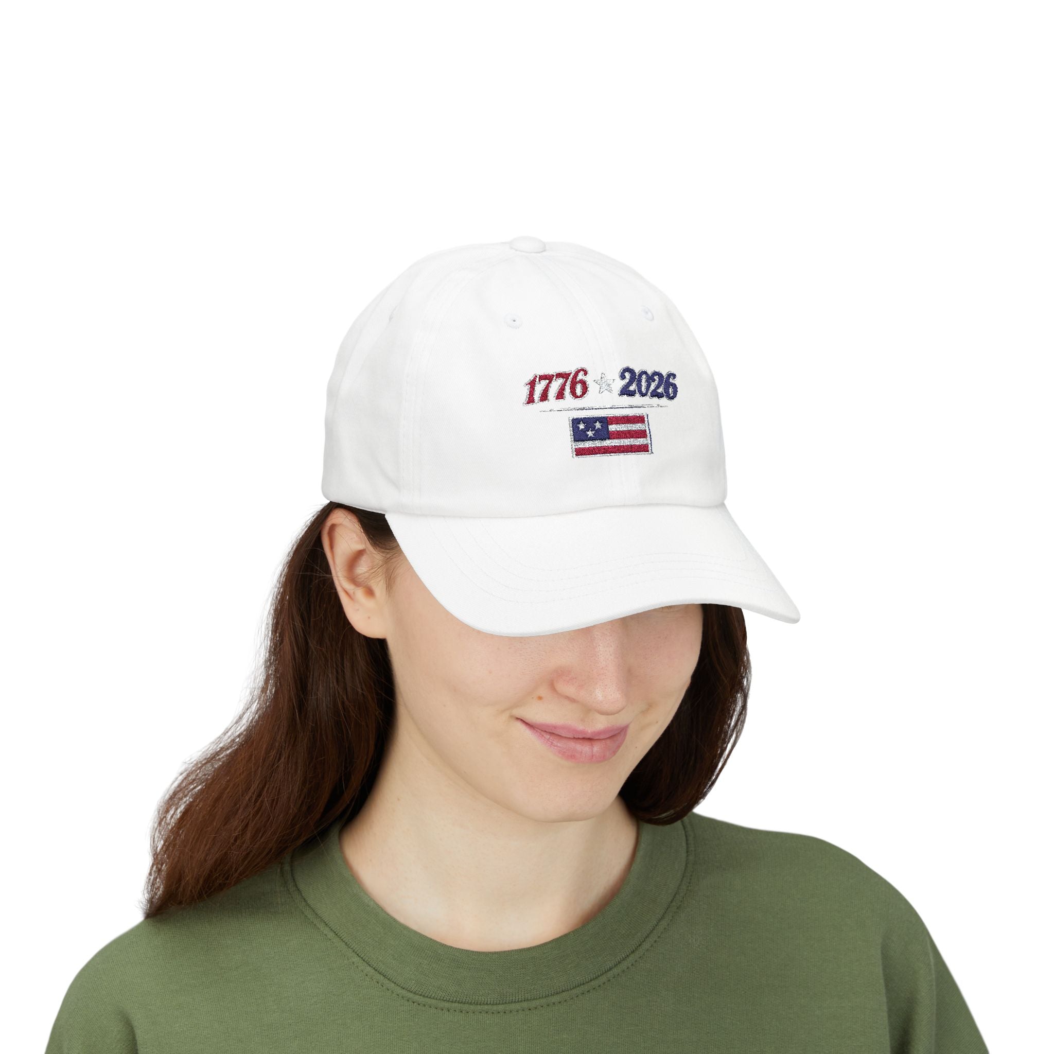 1776 2026 Flag Dad Cap Embroidered Patriotic Birthday Baseball Hat - Mutantur Labs LLC