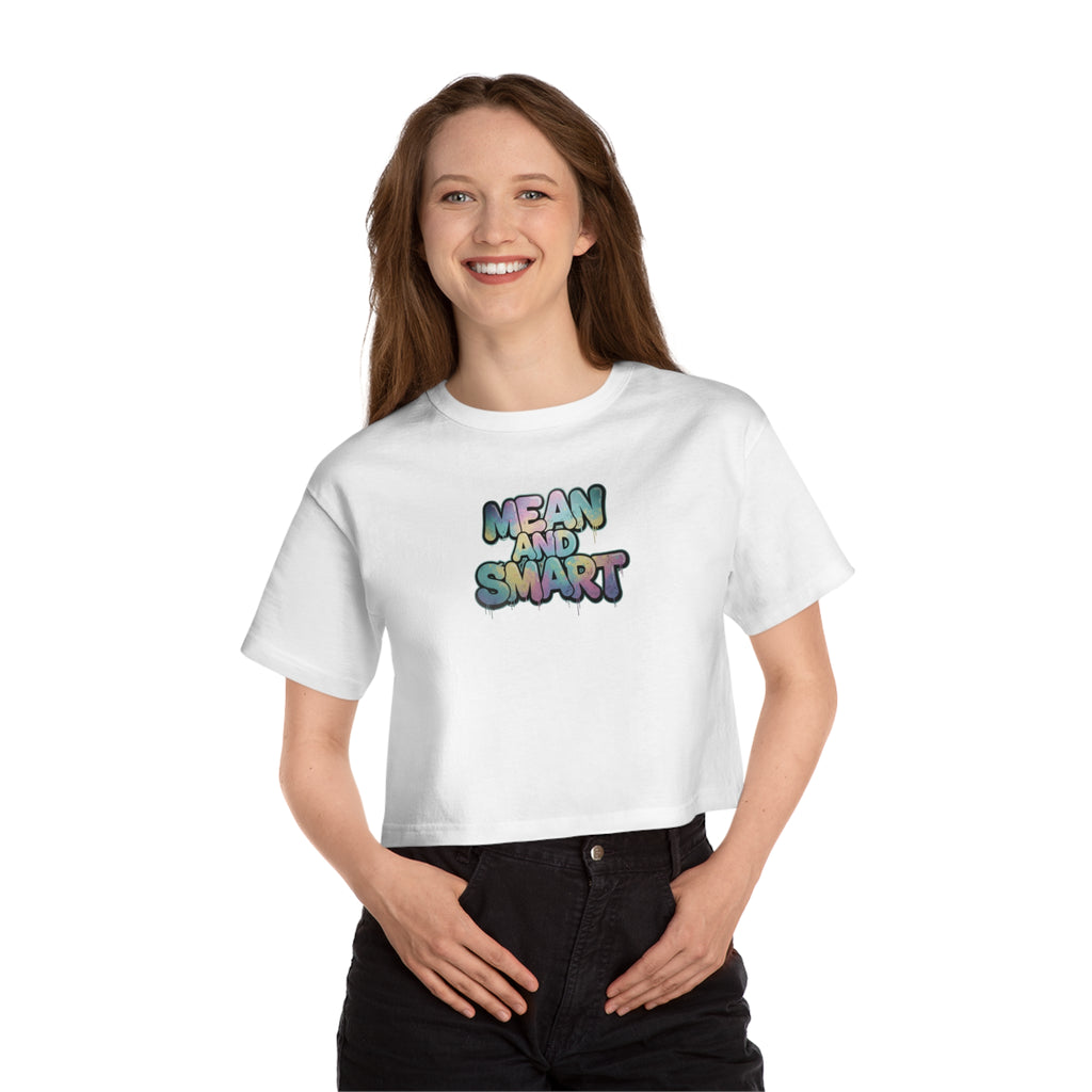 Mean and Smart graphic cropped T-Shirt - Mutantur Labs LLC