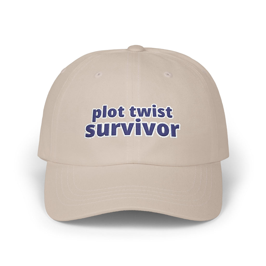 Plot Twist Survivor Embroidered Hat — Funny Resilience Baseball Cap