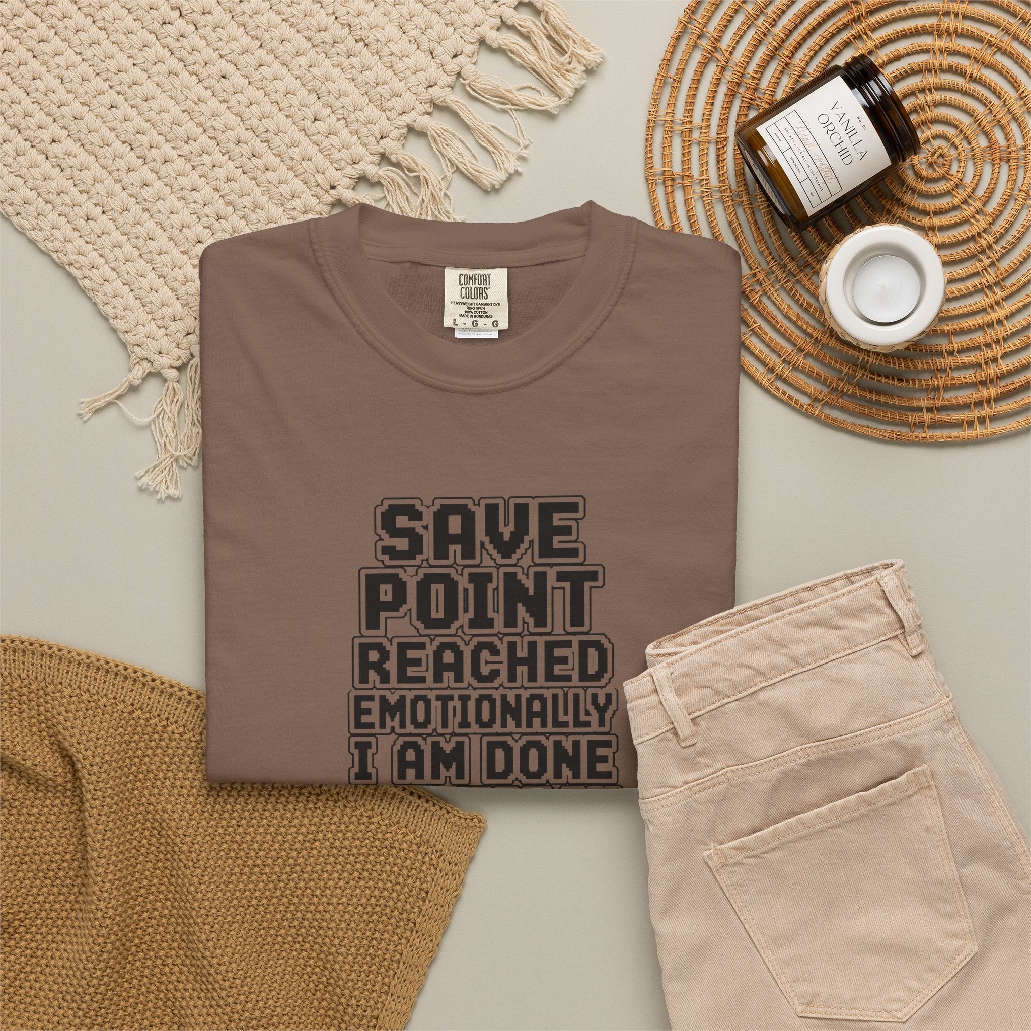 “Save Point Reached — Emotionally I Am Done For Today” Comfort Colors T-Shirt