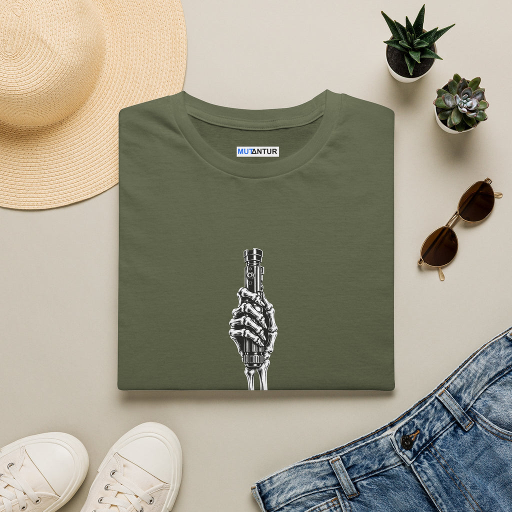 “Jedis Never Die” Gothic skeleton hand Halloween Graphic Tee