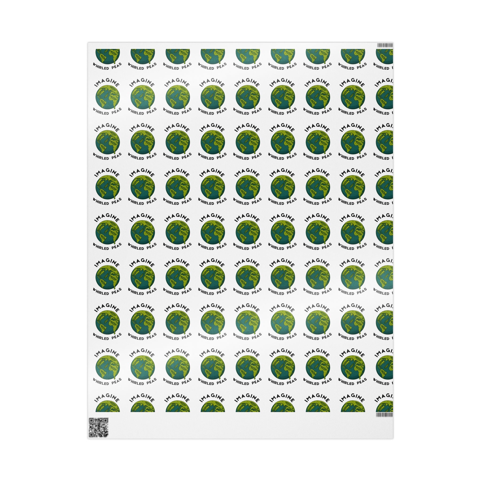 Imagine Whirled Peas Wrapping Paper | Earth Illustration - Mutantur Labs LLC