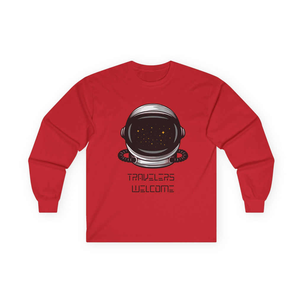 Travelers Welcome Shirt | Astronaut Long Sleeve Tee - Mutantur Labs LLC