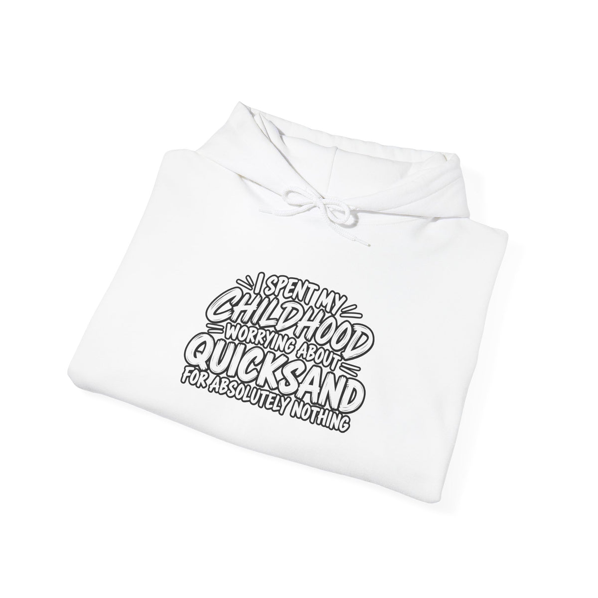 I Spent My Childhood Worrying About Quicksand Retro Graphic Hoodie