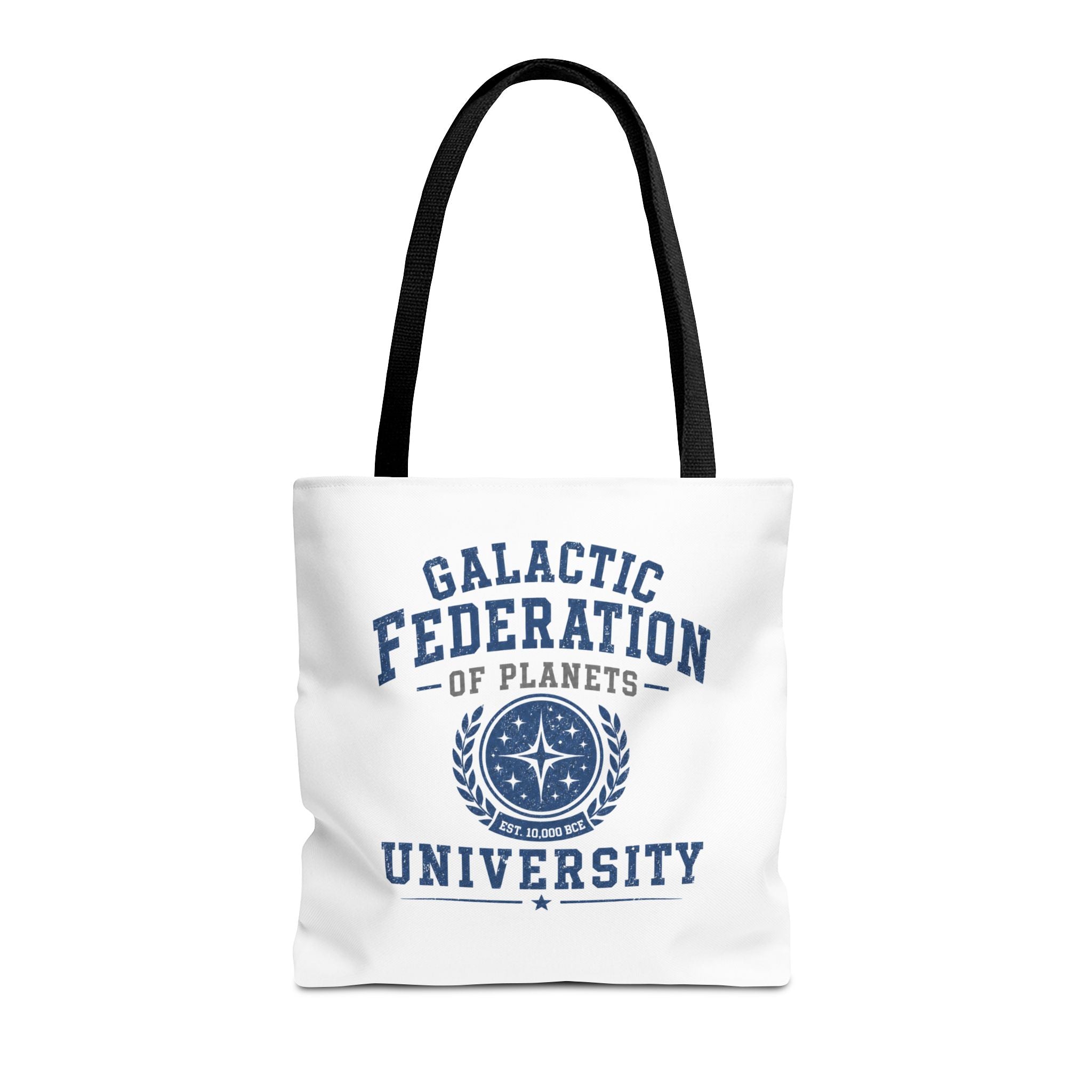 Galactic Federation University Tote Bag — Sci‑Fi College Logo Tote - Mutantur Labs LLC