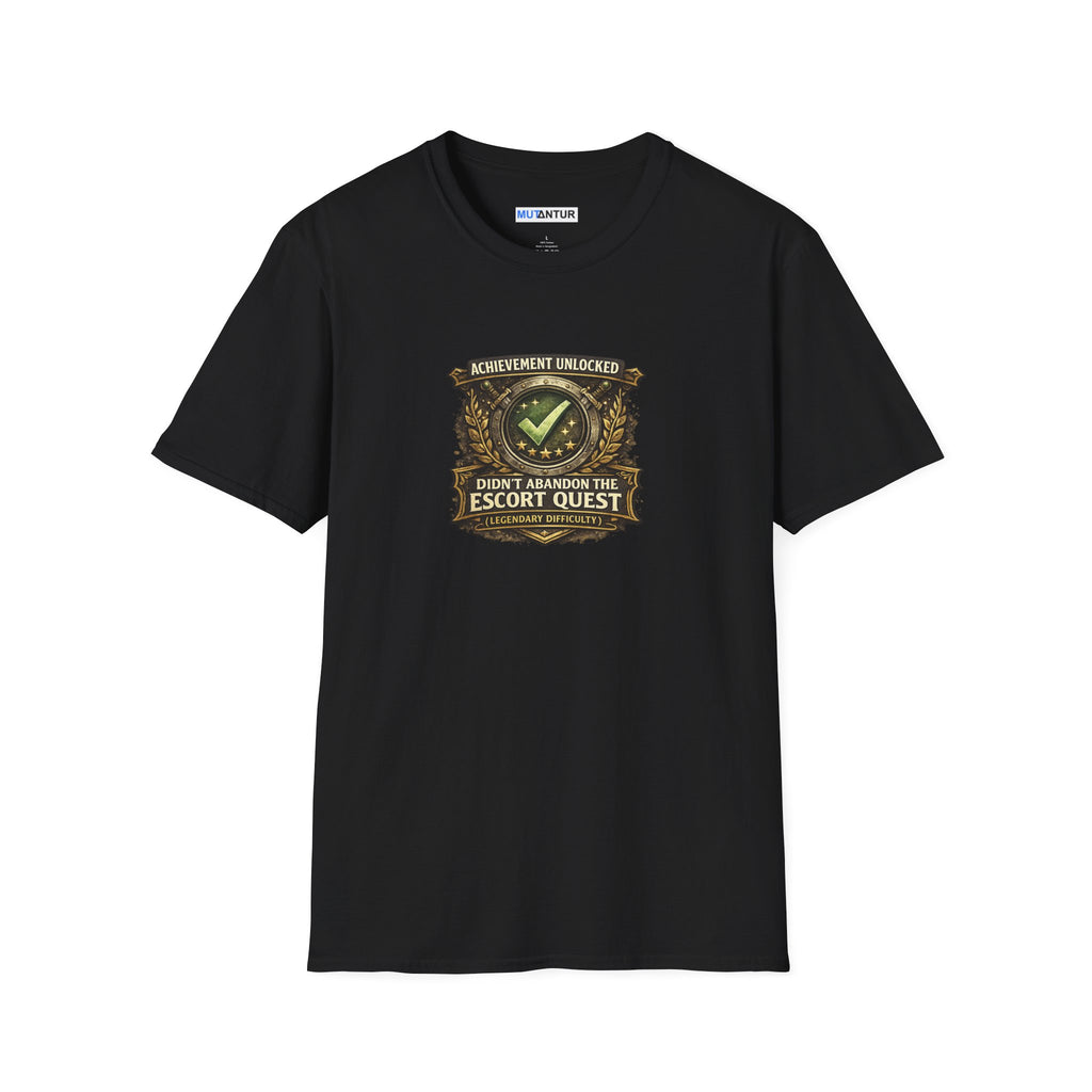 "Achievement Unlocked: Didn't Abandon the Escort Quest" Gamer Tee