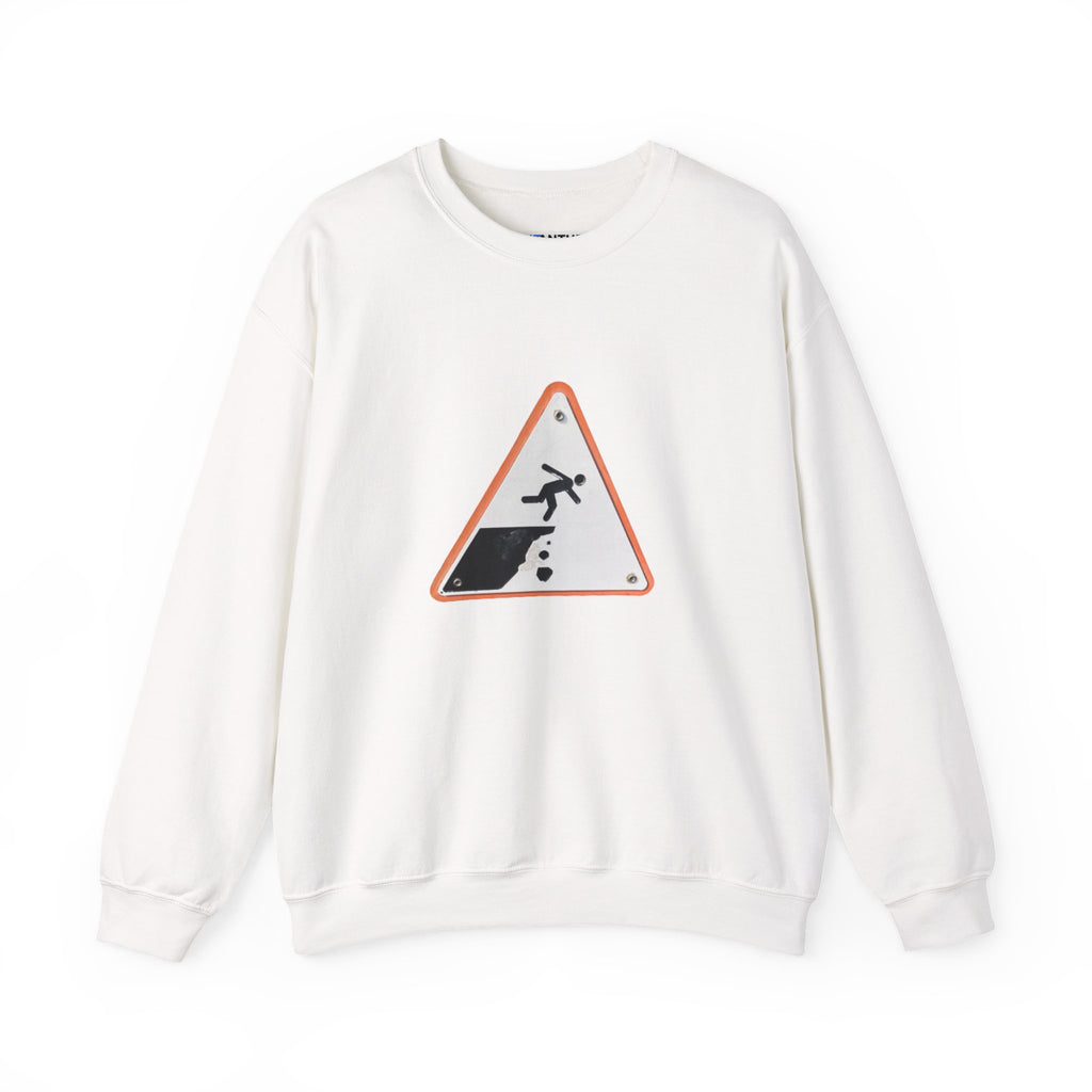 Irish Cliff Edge Warning sign funny Graphic Crewneck Sweatshirt - Mutantur Labs LLC