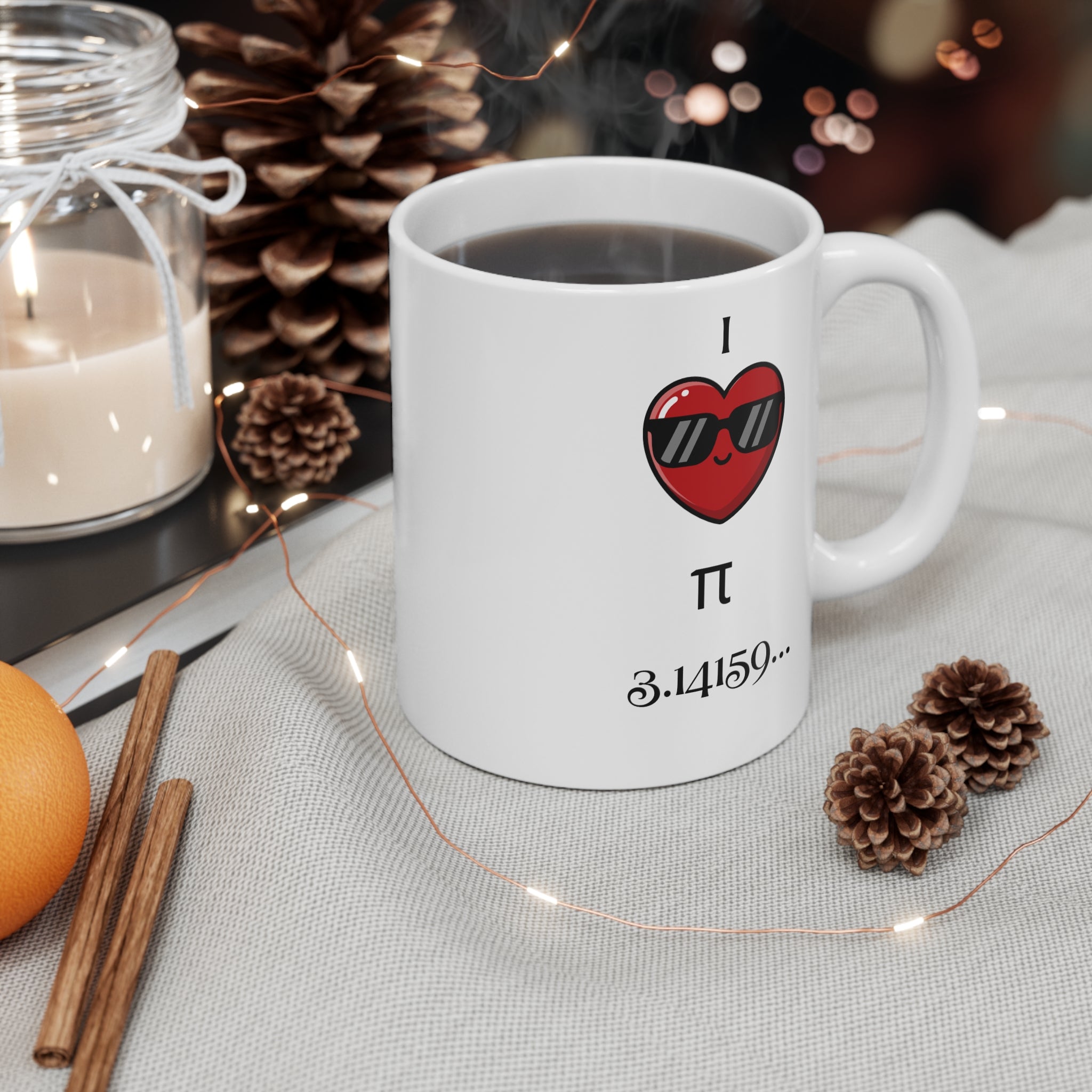 Pi Mug – In Pi We Trust, Ceramic Coffee Cup, Math Lover Gift - Mutantur Labs LLC