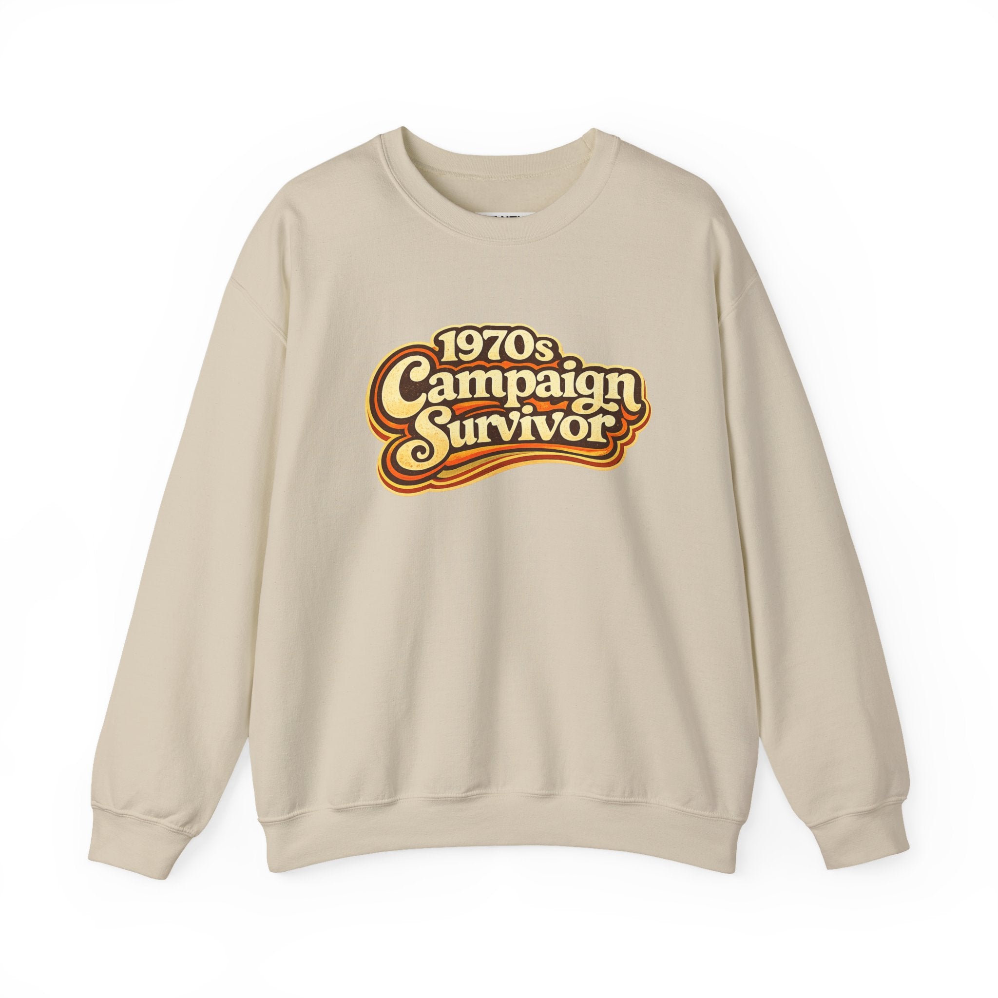 1970's Campaign Survivor Sweatshirt — Funny Tabletop RPG Crewneck for Gamers - Mutantur Labs LLC