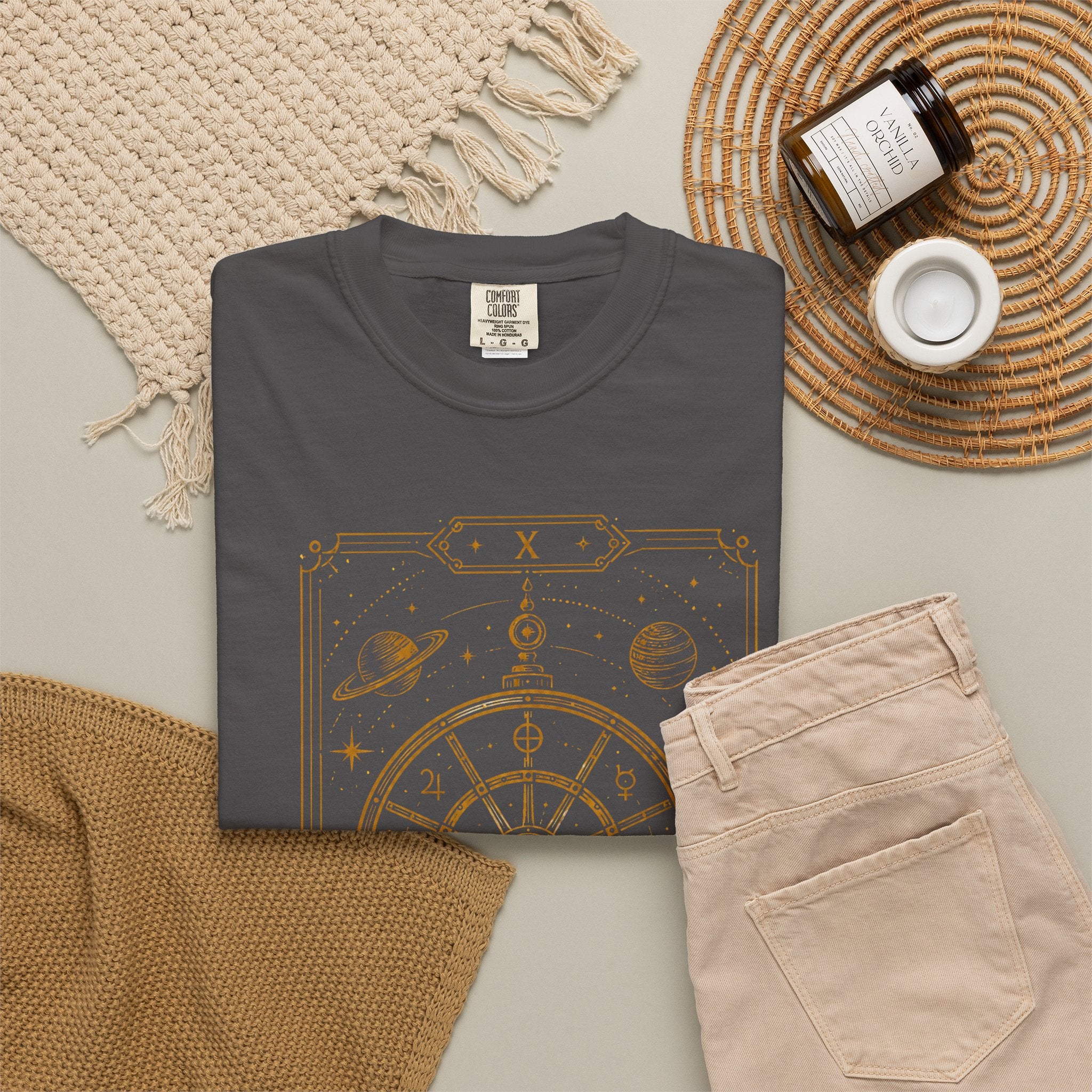 Wheel of Fortune Tarot T-Shirt — Future Arcana Comfort Colors Graphic Tee