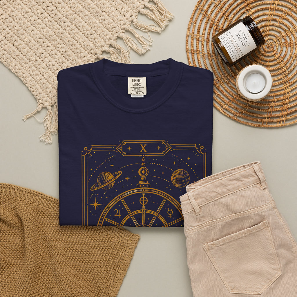 Wheel of Fortune Tarot T-Shirt — Future Arcana Comfort Colors Graphic Tee