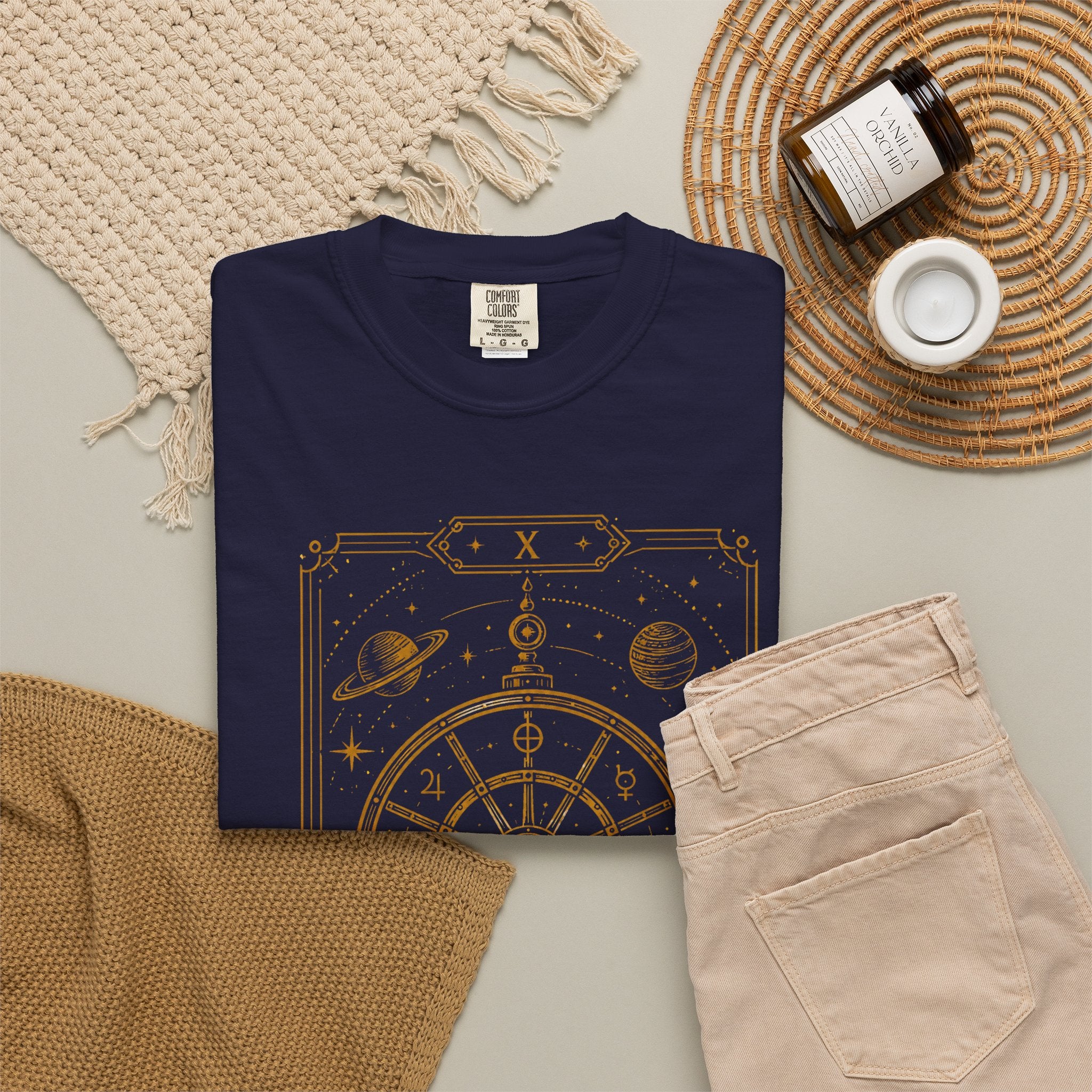 Wheel of Fortune Tarot T-Shirt — Future Arcana Comfort Colors Graphic Tee