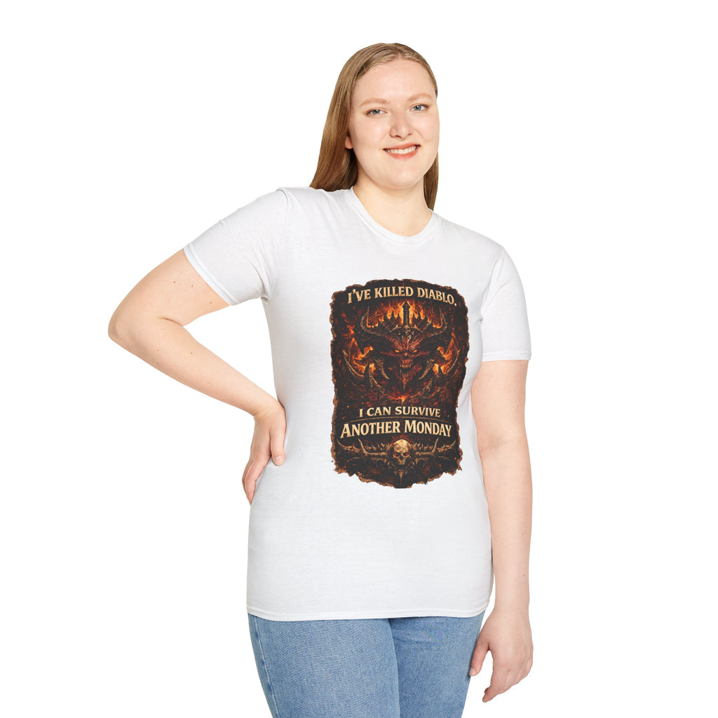 Diablo I Can Survive Another Monday gamer T-Shirt - Mutantur Labs LLC