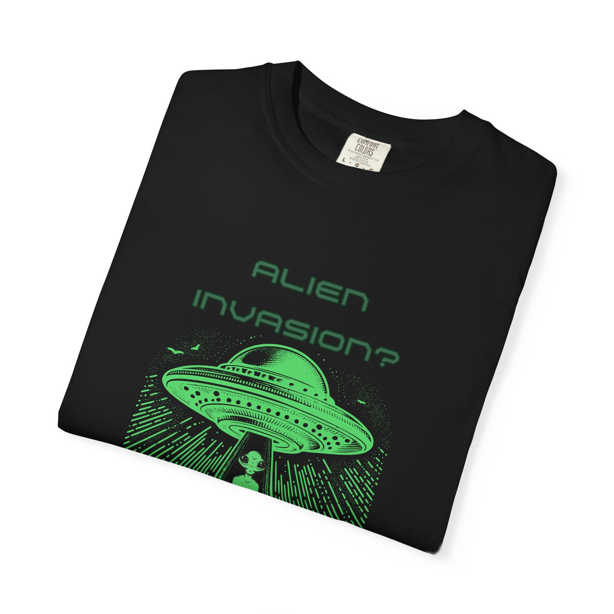 Alien Invasion: Finally New Management T-Shirt | Funny Alien Graphic Tee - Mutantur Labs LLC
