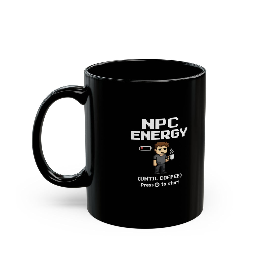 NPC Energy Coffee Mug — "Until Coffee" Retro Gamer Pixel Art Ceramic Mug (11oz ) - Mutantur Labs LLC
