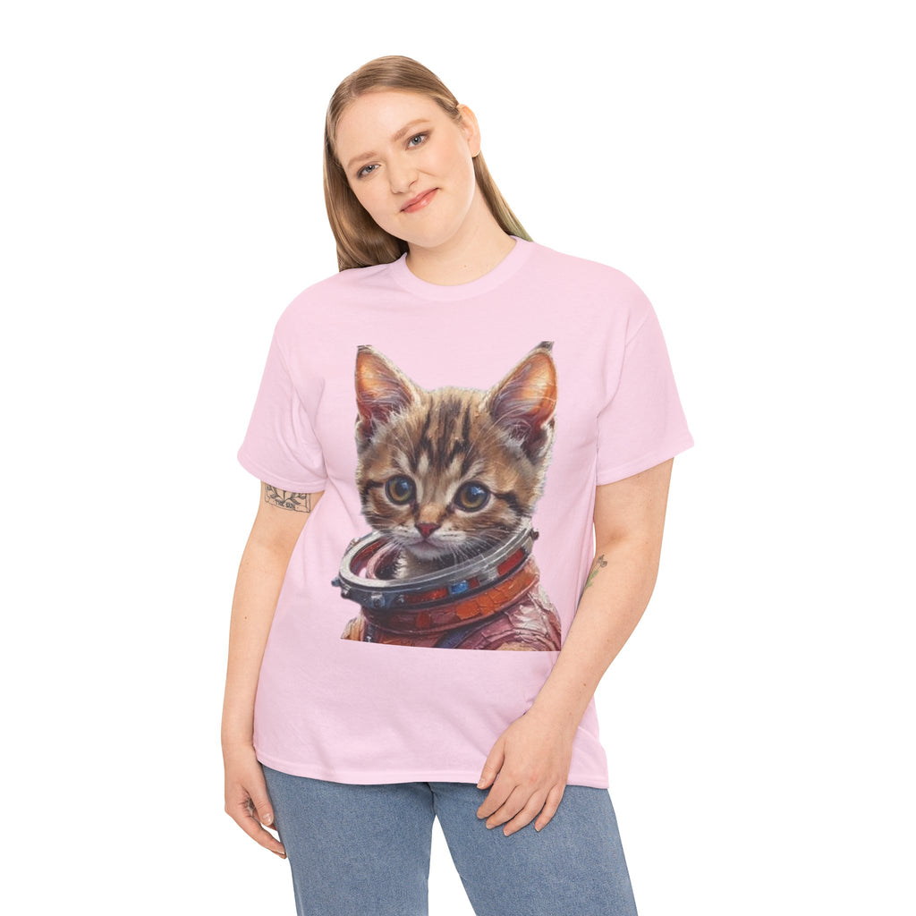 Astronaut Kitty Unisex Heavy Cotton Tee