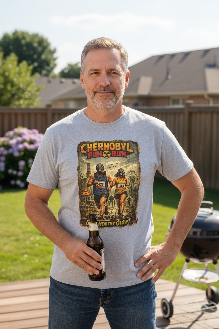 Chernobyl Fun Run T‑Shirt — Get a Healthy Glow Retro Nuclear Humor Tee - Mutantur Labs LLC