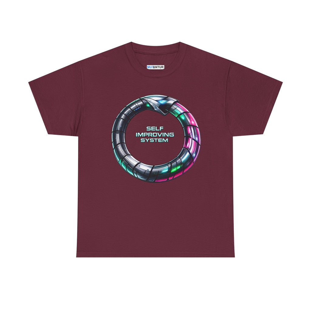 Self Improving System T-Shirt | Retro Futuristic Ouroboros Tee