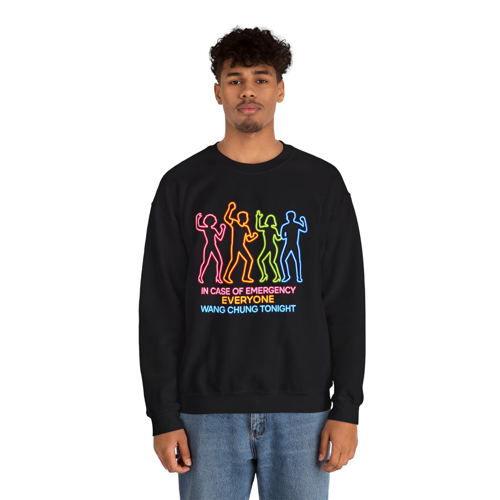 Emergency Everyone Wang Chung Tonight Sweatshirt, Cozy Playful Crewneck - Mutantur Labs LLC