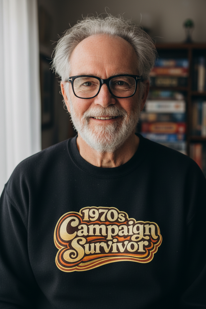1970's Campaign Survivor Sweatshirt — Funny Tabletop RPG Crewneck for Gamers - Mutantur Labs LLC