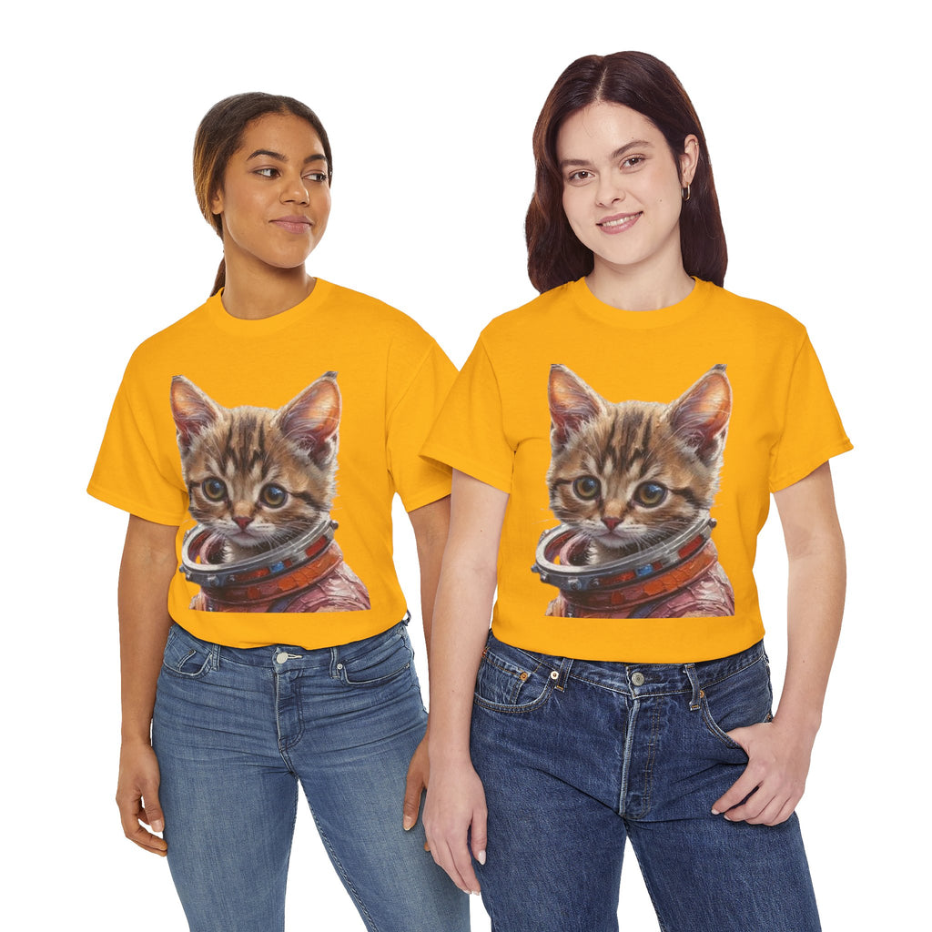 Astronaut Kitty Unisex Heavy Cotton Tee
