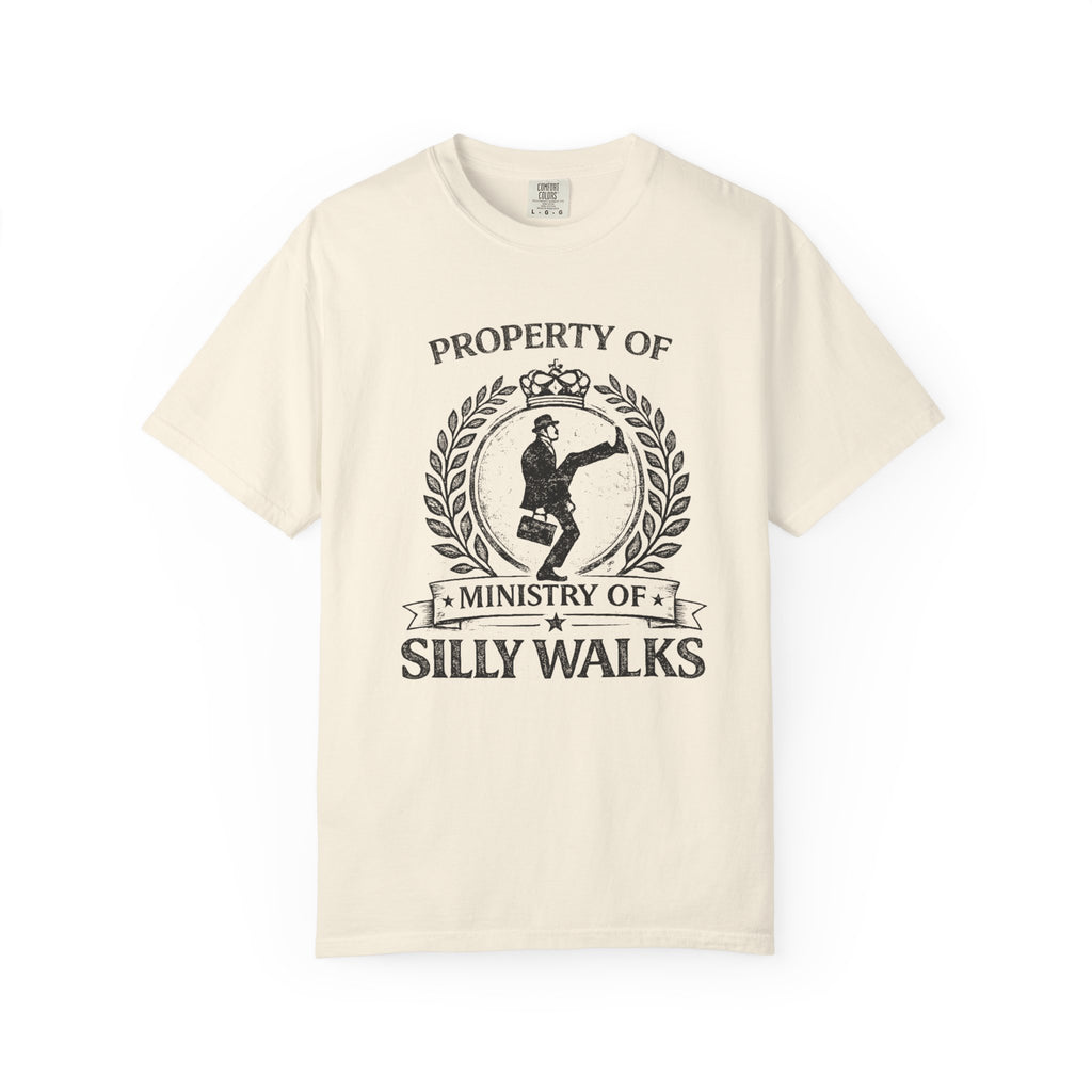 Ministry of Silly Walks T-Shirt Funny python Parody Comfort Colors Tee - Mutantur Labs LLC