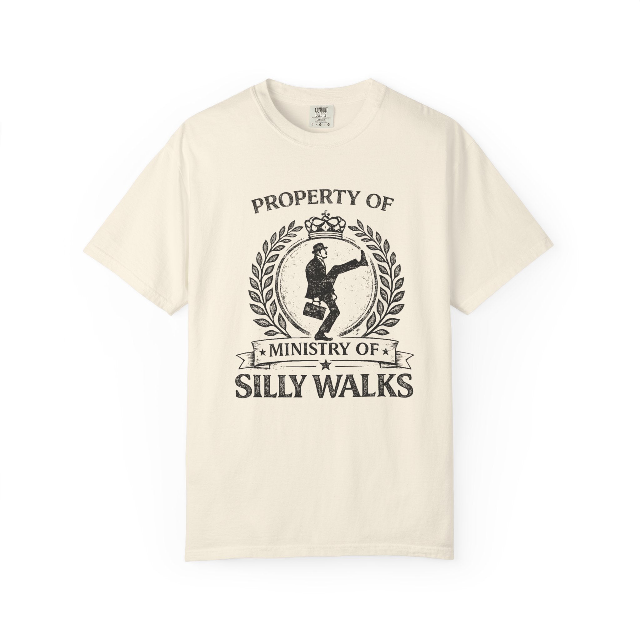 Ministry of Silly Walks T-Shirt Funny python Parody Comfort Colors Tee - Mutantur Labs LLC