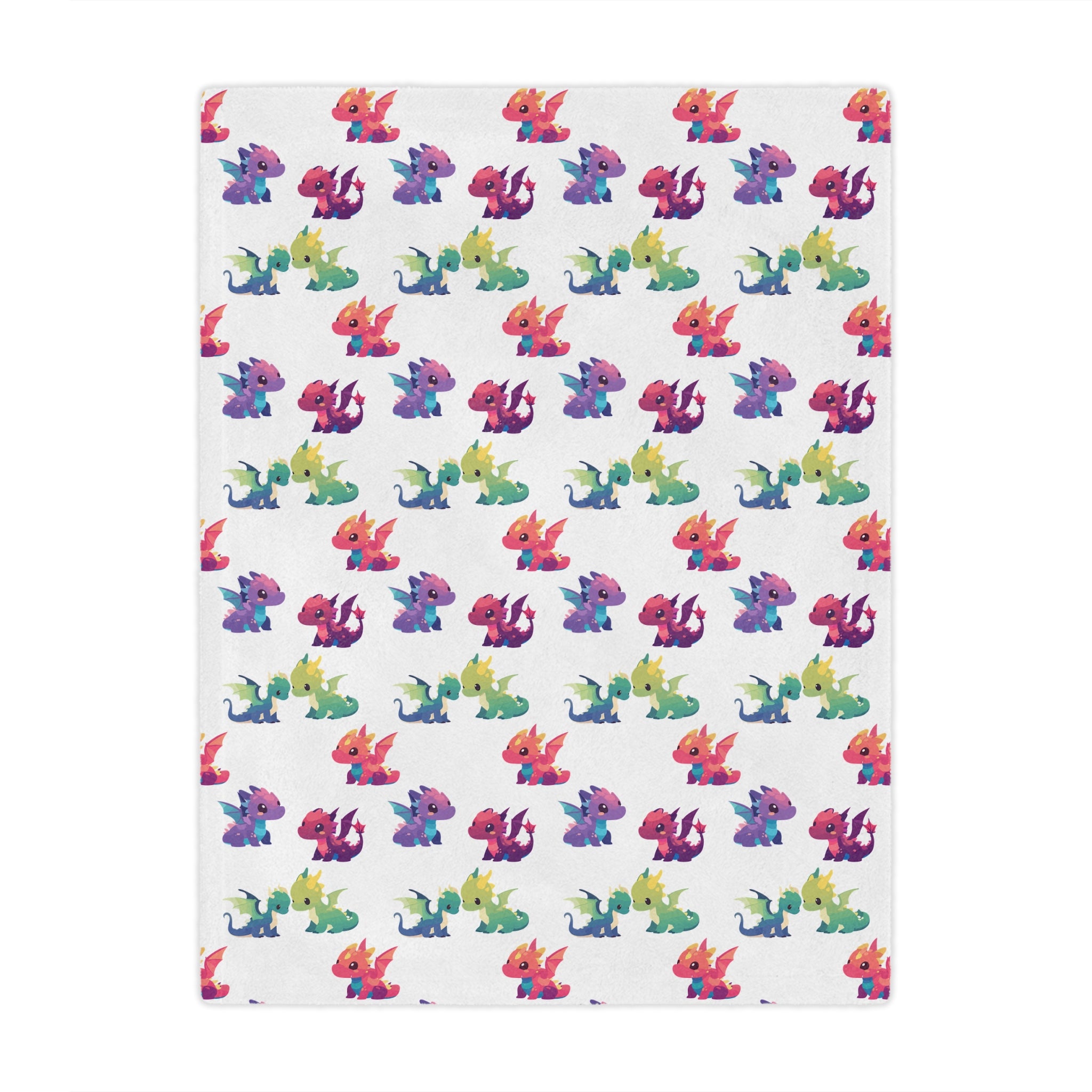 Rainbow Dragon Minky Blanket — Soft Plush Throw for Kids & Nursery - Mutantur Labs LLC