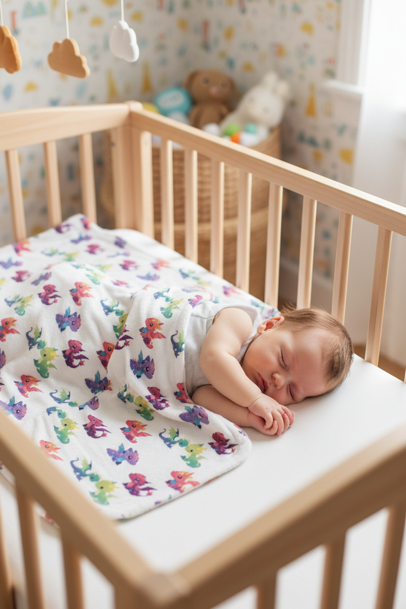 Rainbow Dragon Minky Blanket — Soft Plush Throw for Kids & Nursery - Mutantur Labs LLC