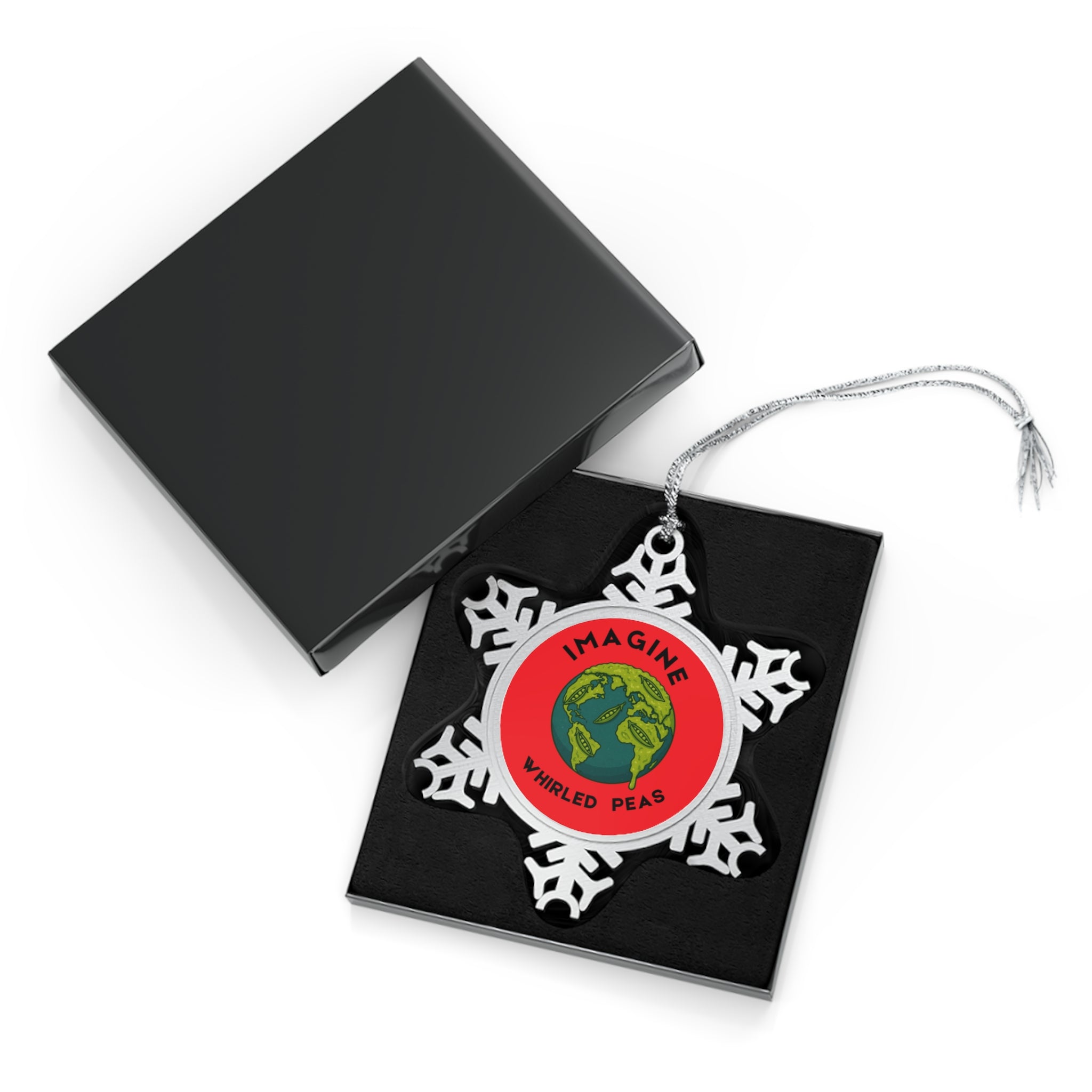 Imagine Whirled Peas Pewter Snowflake Ornament