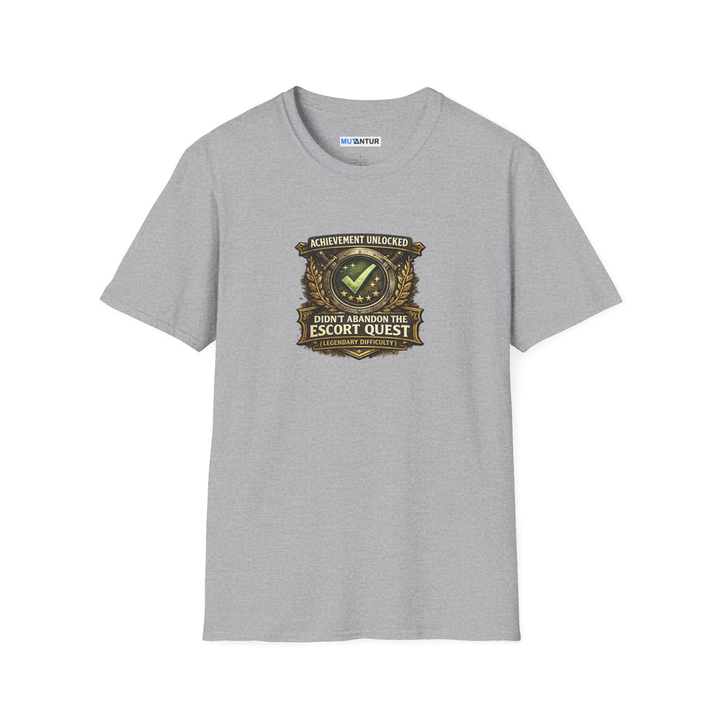 "Achievement Unlocked: Didn't Abandon the Escort Quest" Gamer Tee