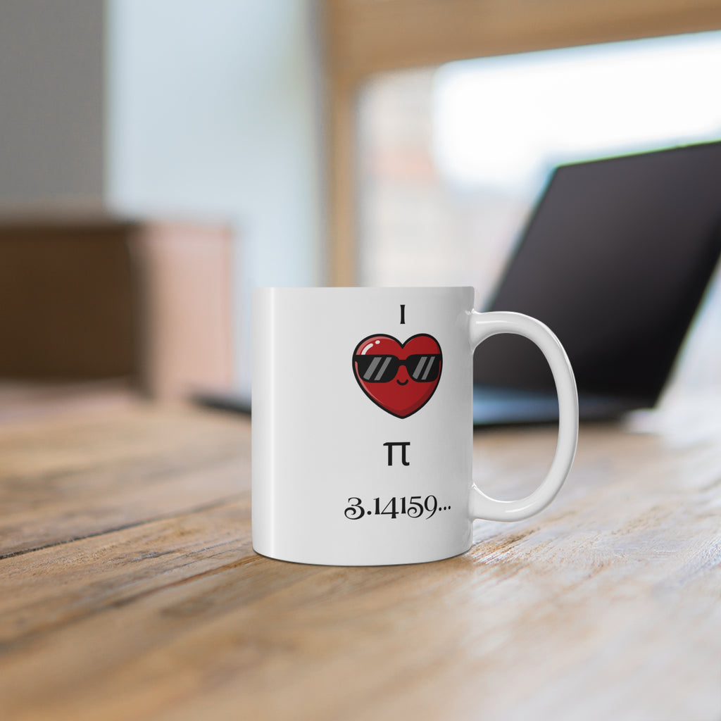 Pi Mug – In Pi We Trust, Ceramic Coffee Cup, Math Lover Gift - Mutantur Labs LLC