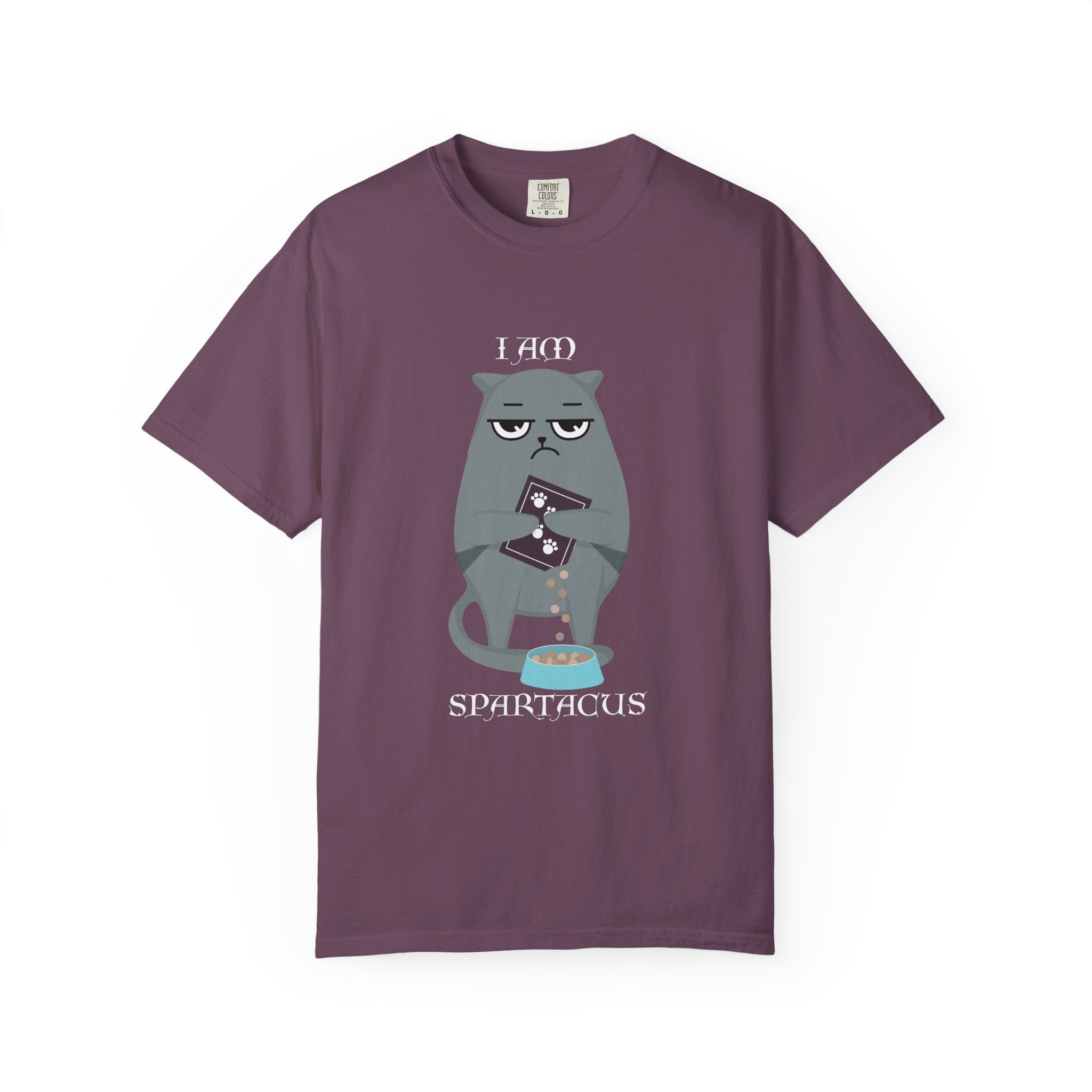 Spartacus Cat T-Shirt — "I Am Spartacus" Funny Cat Graphic Tee - Mutantur Labs LLC