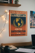 Vintage Earth Coalition Poster – Retro Sci-Fi Wall Art Gift for Space Fans - Mutantur Labs LLC