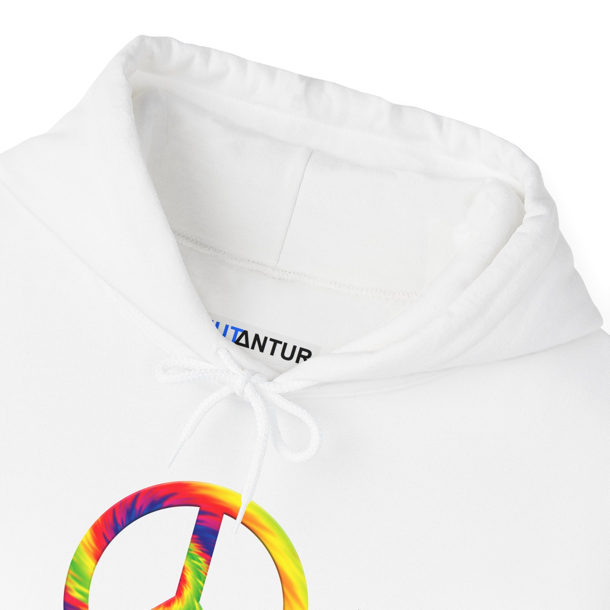 Tie-Dye Peace Sign Hoodie — Rainbow Hippie Peace Symbol Pullover - Mutantur Labs LLC