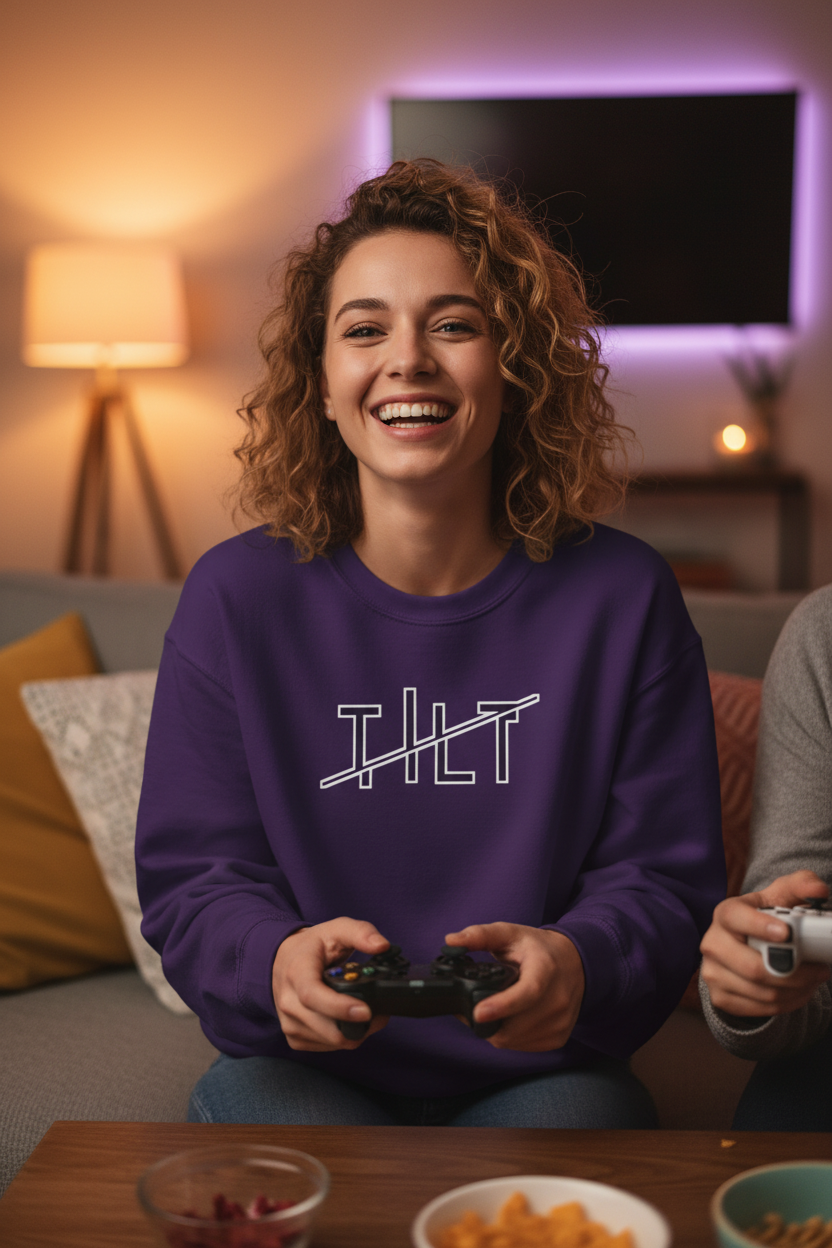 TILT Crewneck Sweatshirt — Minimal Slang Graphic Pullover